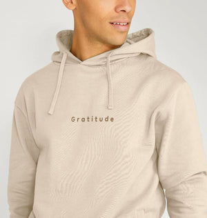 Gratitude Men's Pullover Organic Hoodie - Loom & Sprout