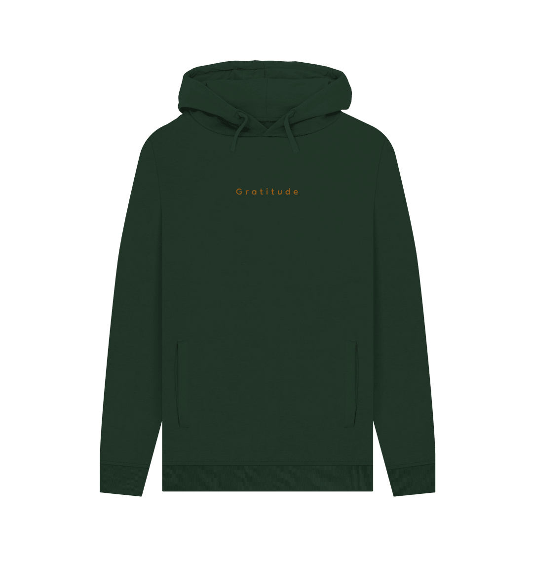 Gratitude Men's Pullover Organic Hoodie - Loom & Sprout