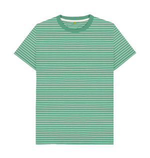 Green Stripes Printed Premium T-Shirt