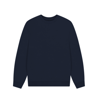 Navy Blue Men's Oversized Organic Sweatshirts