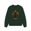 Inner Peace Women's Oversized Fit Organic Sweatshirt - Evergreen