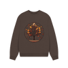 Inner Peace Women's Oversized Fit Organic Sweatshirt - Chocolate