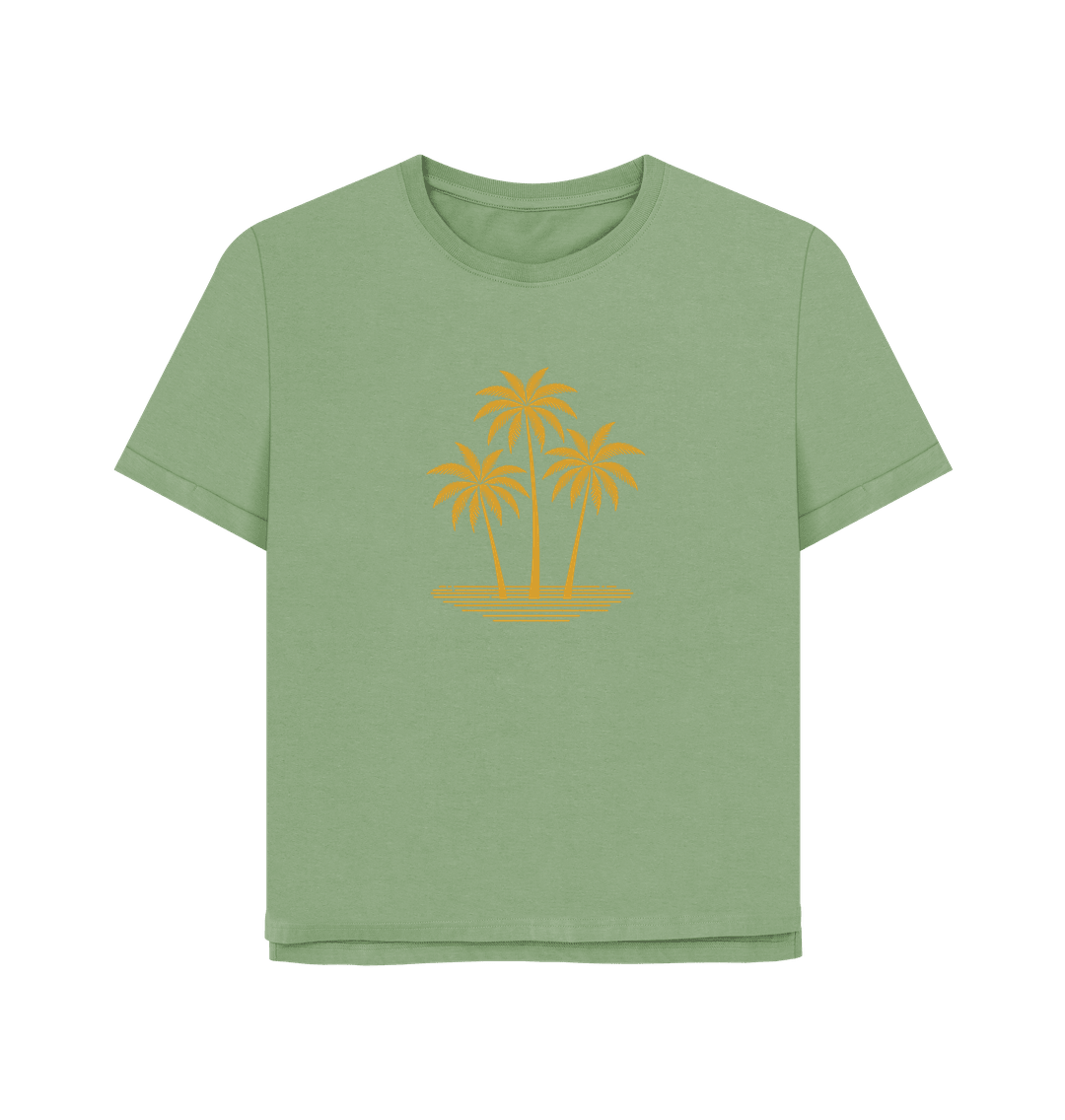 Island Palms Women's Relaxed Fit Organic T-Shirt - Loom & Sprout