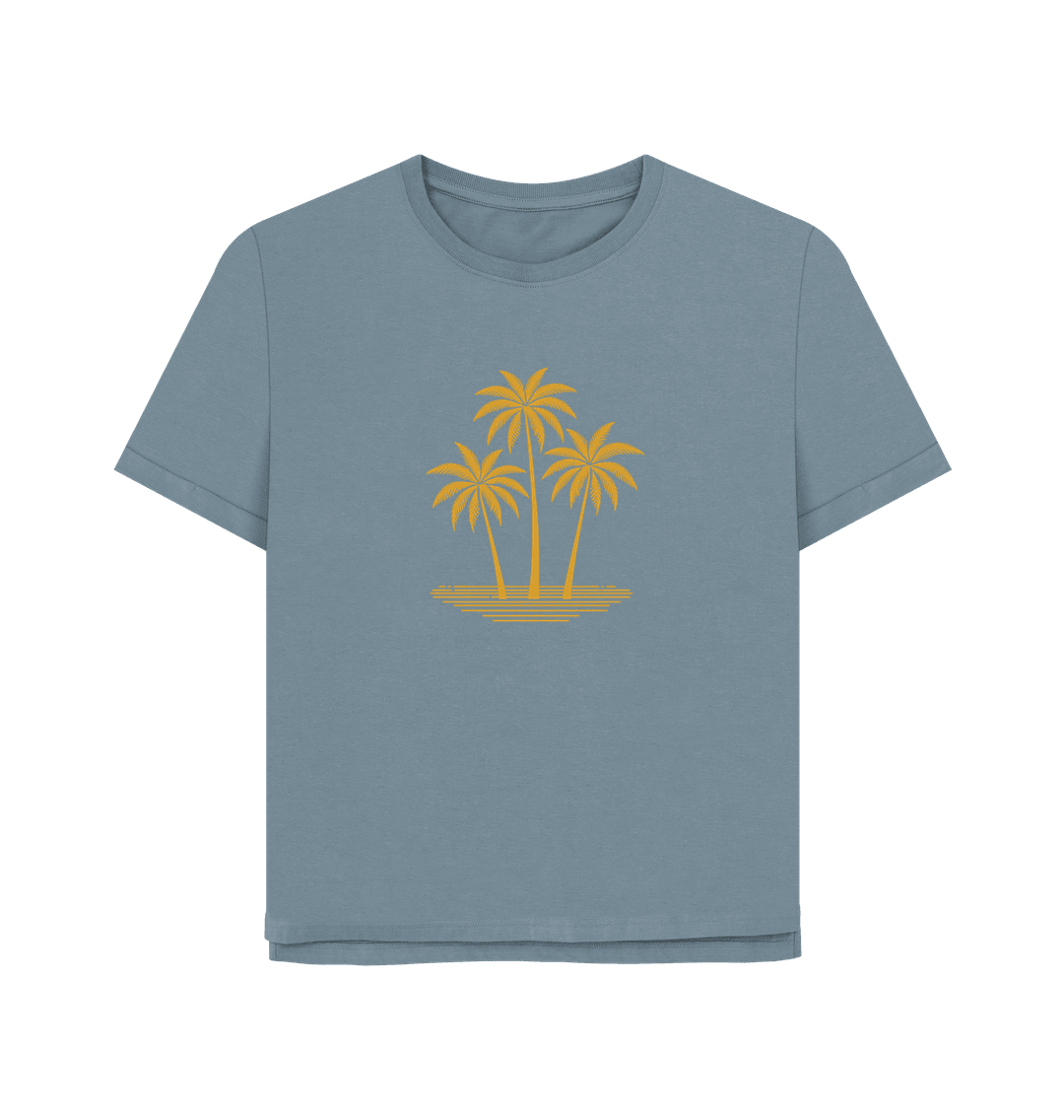 Island Palms Women's Relaxed Fit Organic T-Shirt - Loom & Sprout