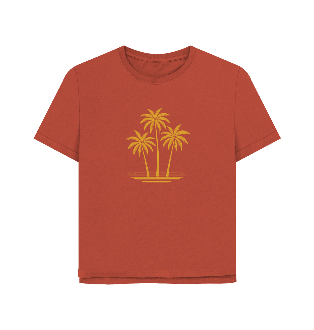 Island Palms Women's Relaxed Fit Organic T-Shirt - Loom & Sprout