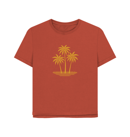 Island Palms Women's Relaxed Fit Organic T-Shirt - Loom & Sprout
