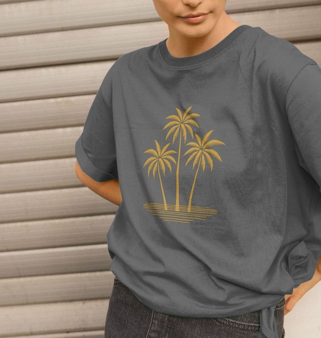 Island Palms Women's Relaxed Fit Organic T-Shirt - Loom & Sprout
