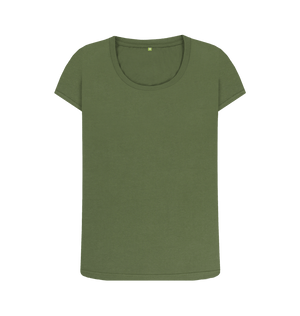 Khaki Women's Scoop Neck Organic T-Shirts
