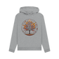 Light heather printed hoody featuring an autumn tree design
