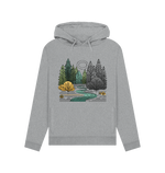Light heather printed hoody with forest design