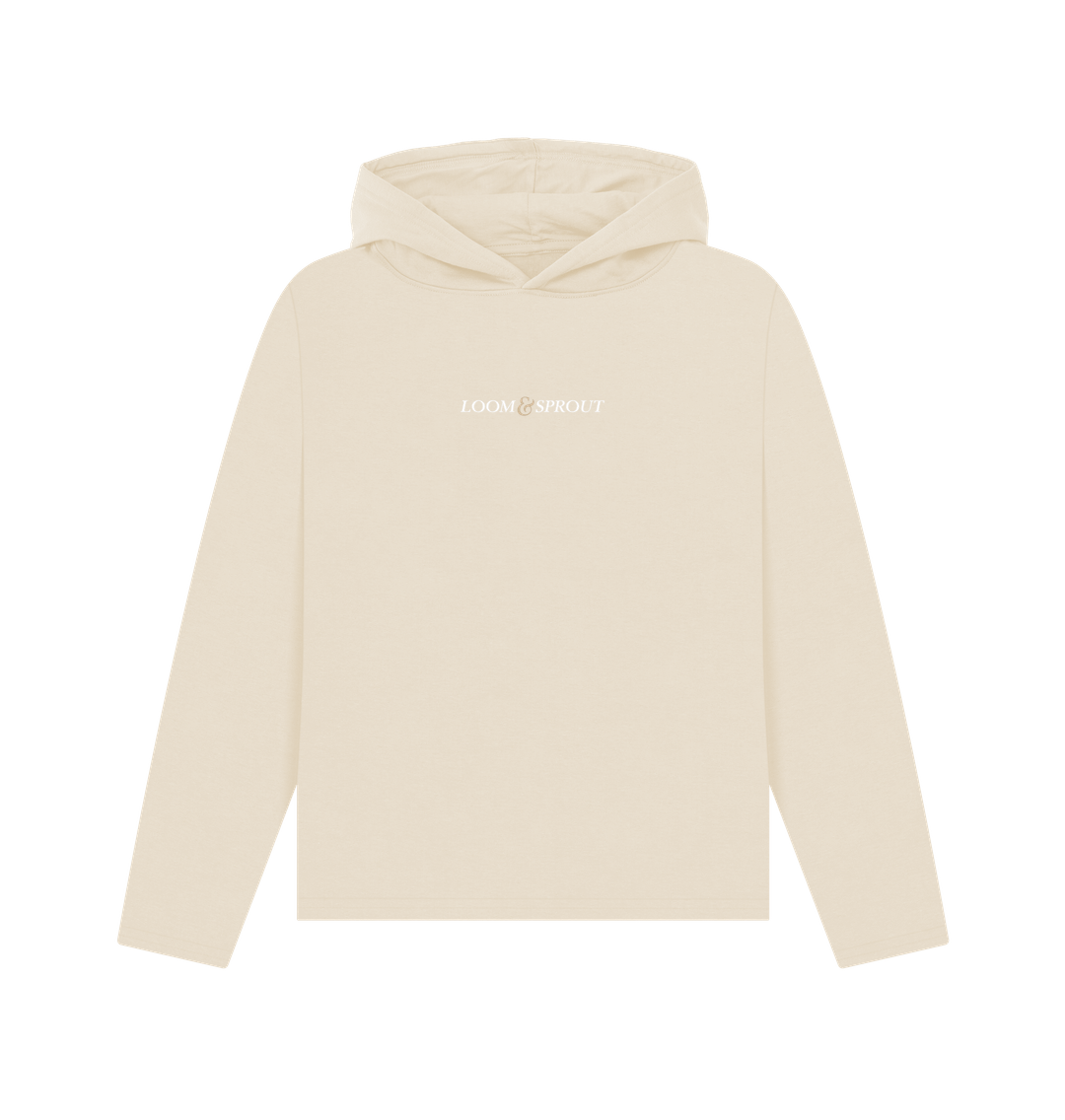 Loom and sprout branding logo oat printed hoody