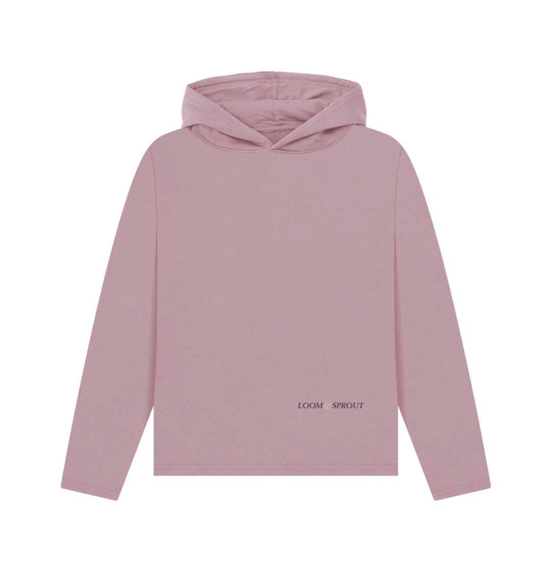 Loom and sprout logo athletic mauve printed hoody