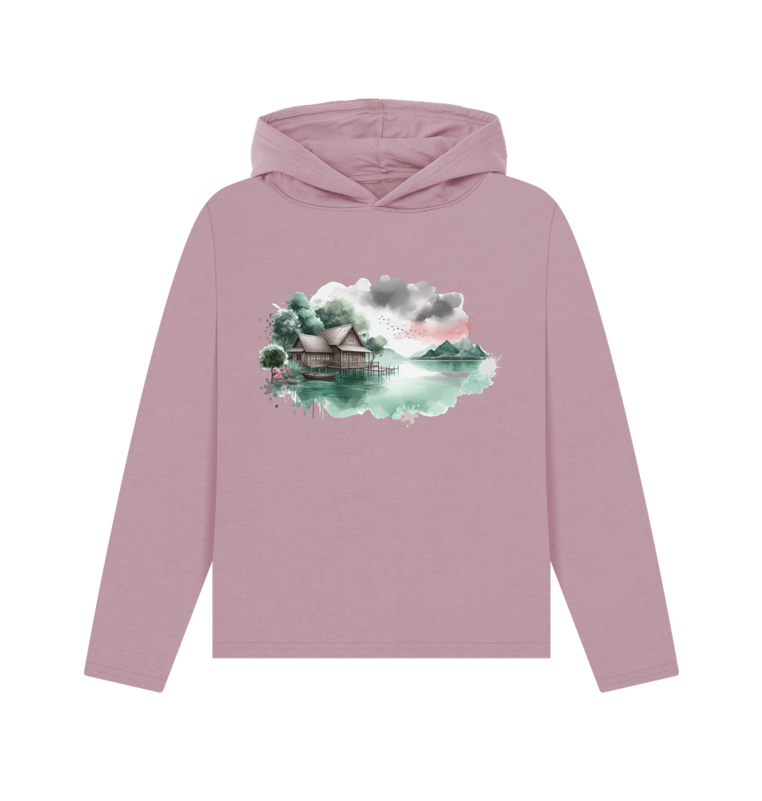 Mauve Printed Hoody