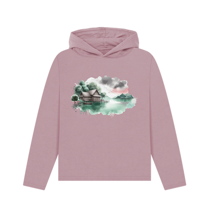 Mauve Printed Hoody