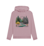 Mauve printed hoody with forest design