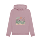 Mauve Sun and Birds Women's Pullover Organic Hoodies