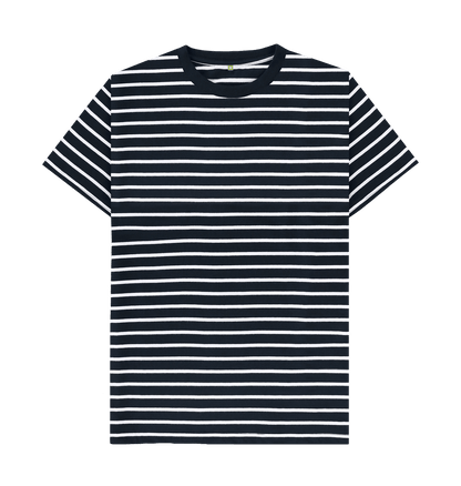 Men's Organic Cotton Blue Striped T-shirt - Loom & Sprout