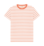 Men's Organic Cotton Coral Striped T-shirt - Loom & Sprout