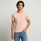 Men's Organic Cotton Coral Striped T-shirt - Loom & Sprout