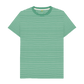 Men's Organic Cotton Green Striped T-shirt - Loom & Sprout