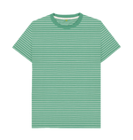 Men's Organic Cotton Green Striped T-shirt - Loom & Sprout