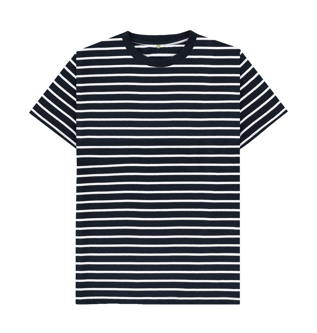 Men's Organic Cotton Green Striped T-shirt - Loom & Sprout