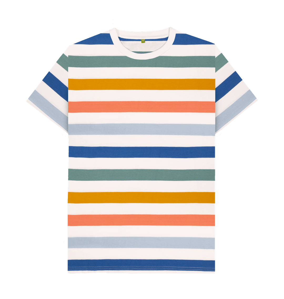 Men's Organic Cotton Multicolour Striped T-shirt - Loom & Sprout