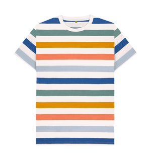 Men's Organic Cotton Multicolour Striped T-shirt - Loom & Sprout