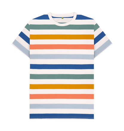 Men's Organic Cotton Multicolour Striped T-shirt - Loom & Sprout
