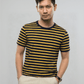 Men's Organic Cotton Navy & Mustard Striped T-shirt - Loom & Sprout