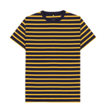 Men's Organic Cotton Navy & Mustard Striped T-shirt - Loom & Sprout