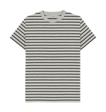 Men's Organic Cotton Stone Blue & Rust Striped T-shirt - Loom & Sprout
