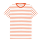 Men's Organic Cotton White Striped T-shirt - Loom & Sprout