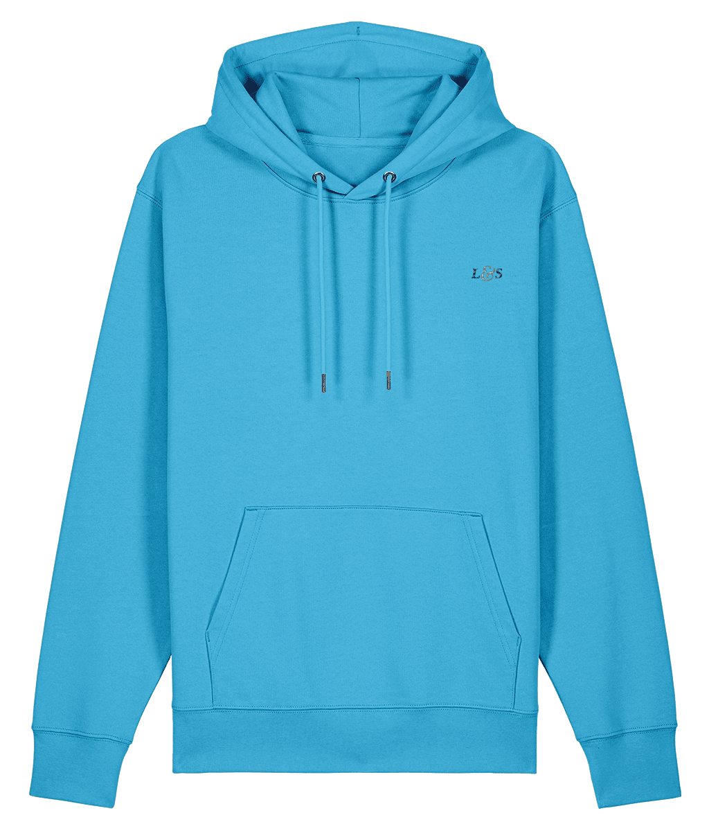 Men’s Pullover Ocean Blue Hoodie | Organic, Regular Fit - Loom & Sprout
