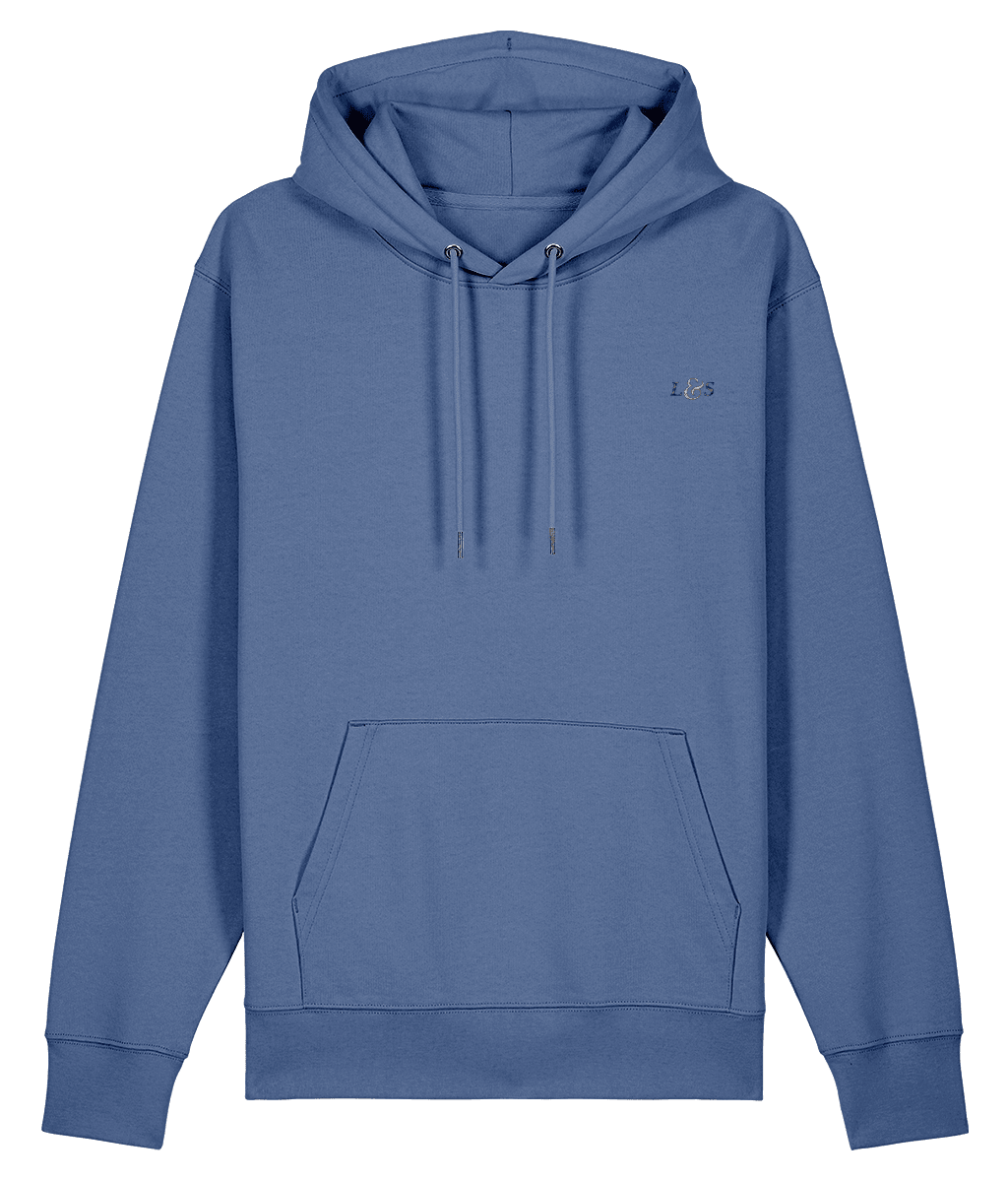 Men’s Pullover Ocean Blue Hoodie | Organic, Regular Fit - Loom & Sprout