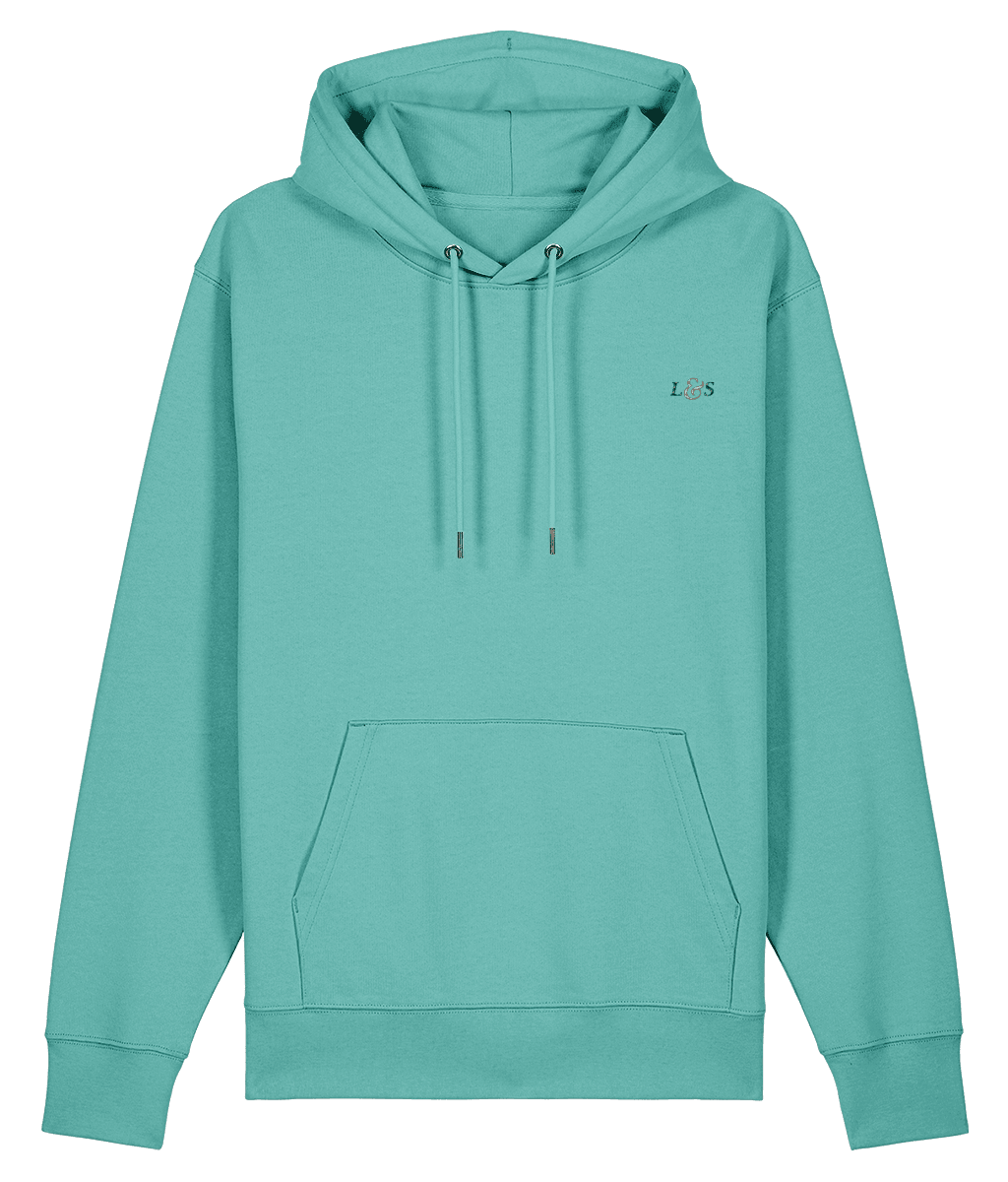 Men’s Pullover Ocean Blue Hoodie | Organic, Regular Fit - Loom & Sprout