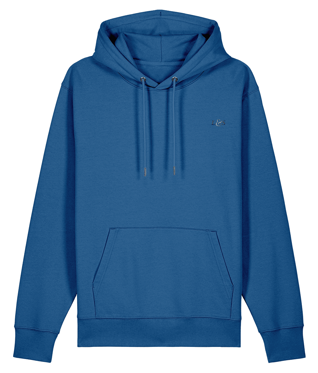 Men’s Pullover Ocean Blue Hoodie | Organic, Regular Fit - Loom & Sprout