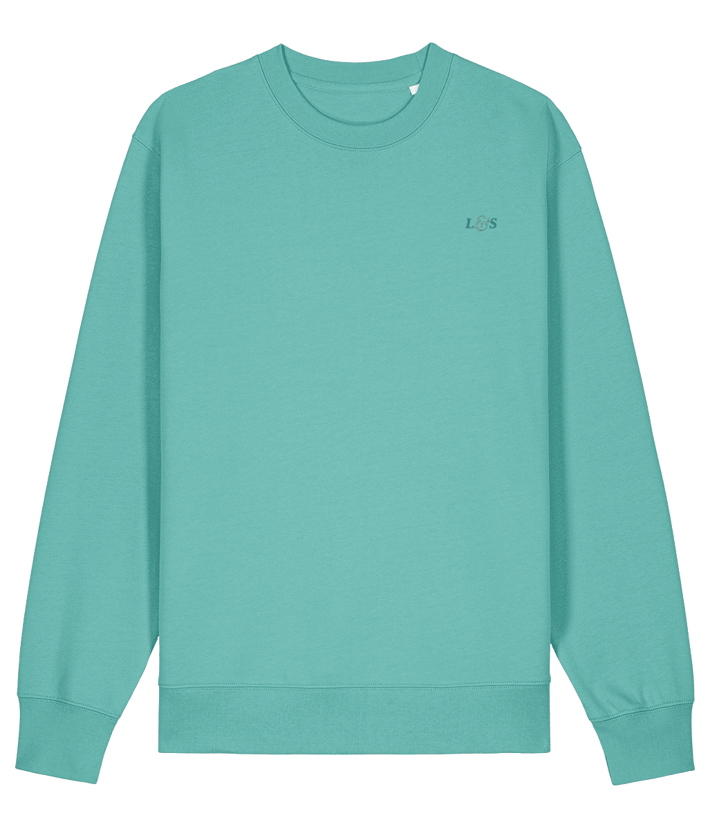 Men’s Pullover Ocean Blue Sweatshirt | Organic, Regular Fit - Loom & Sprout