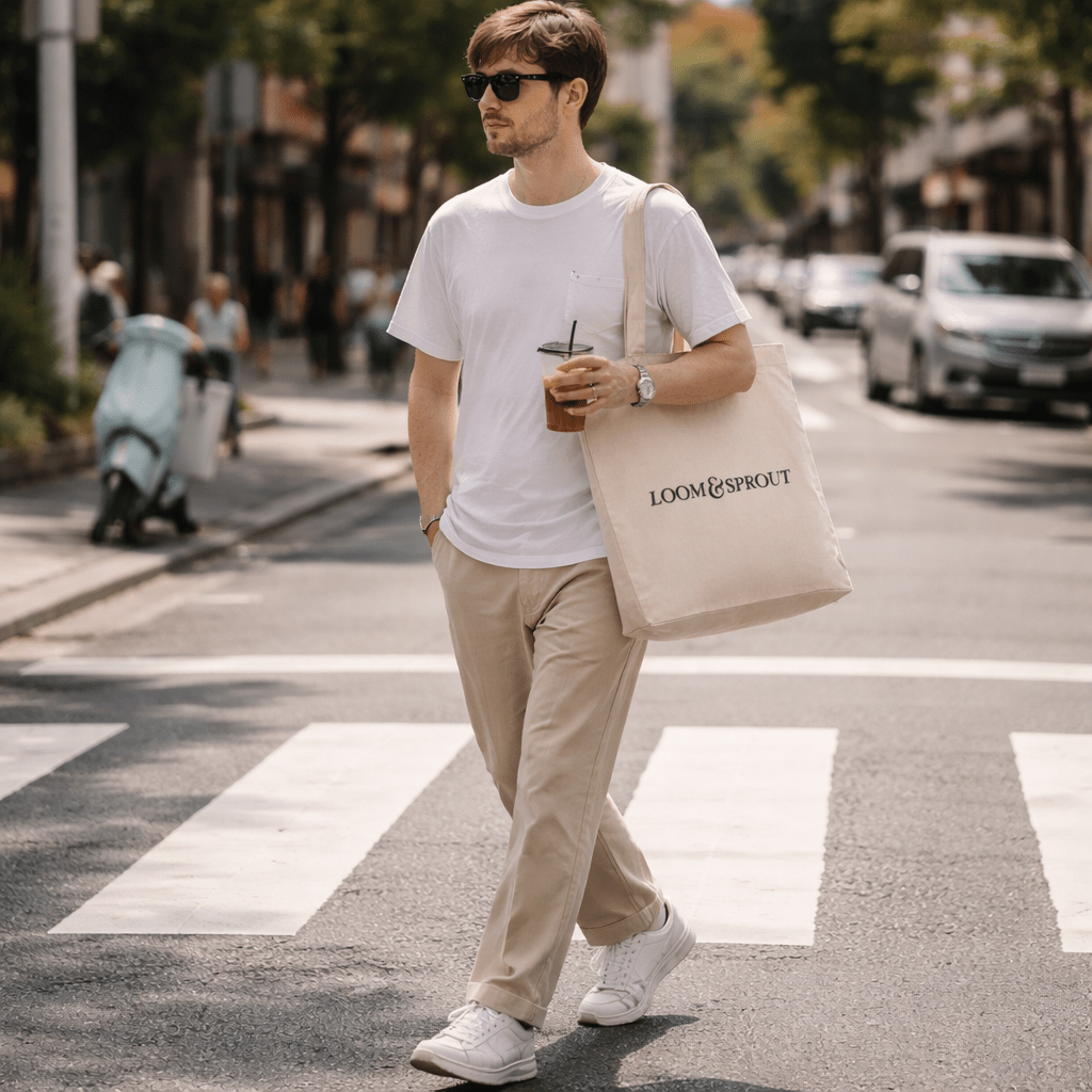 Men's Sustainable Canvas Utility Tote | LOOM & SPROUT - Loom & Sprout