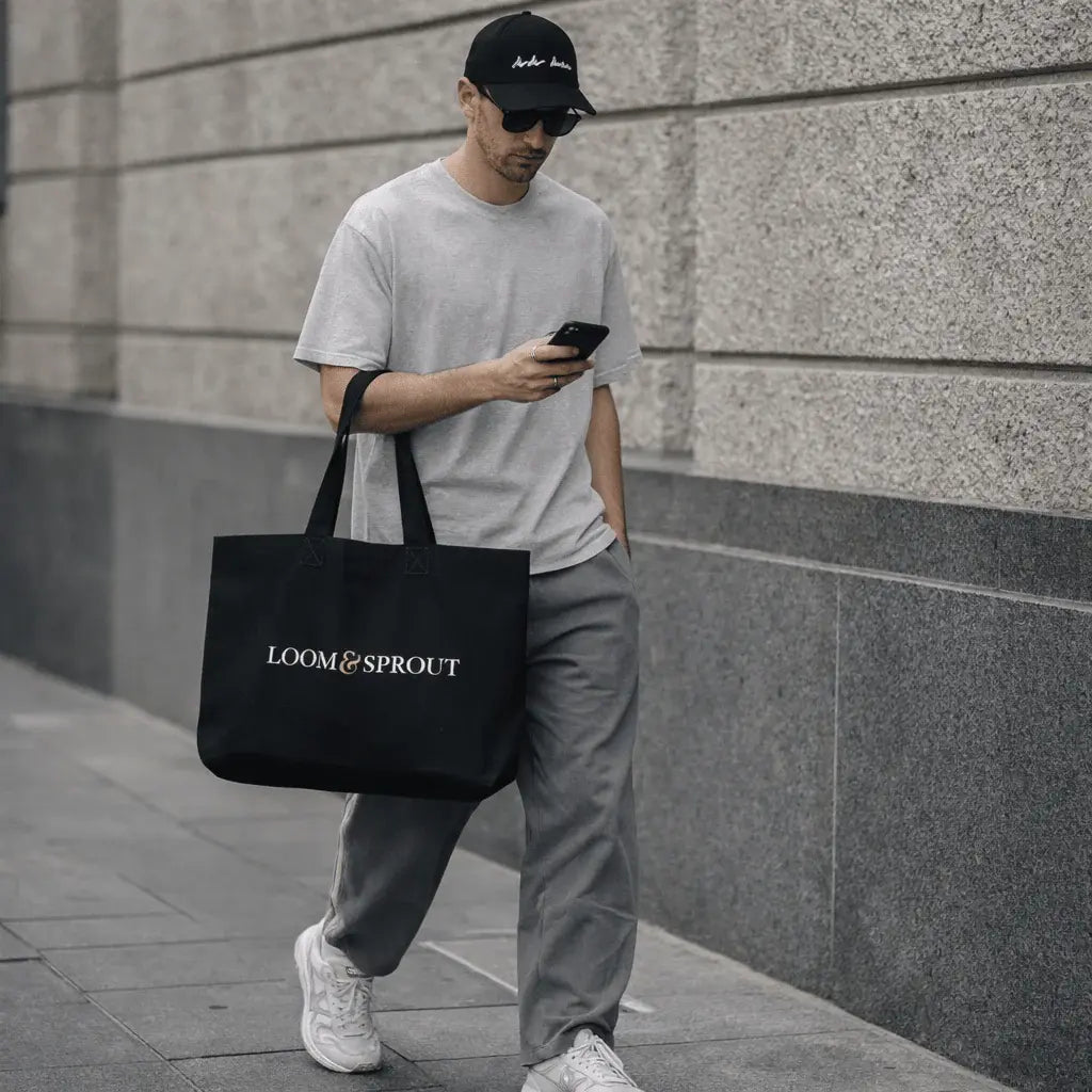 Men's Sustainable Heavy - Duty Canvas Tote | LOOM & SPROUT - Loom & Sprout