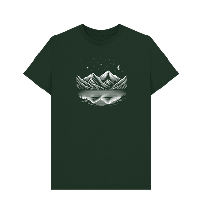 Moonlit Peaks Men's Organic T-shirts - Loom & Sprout