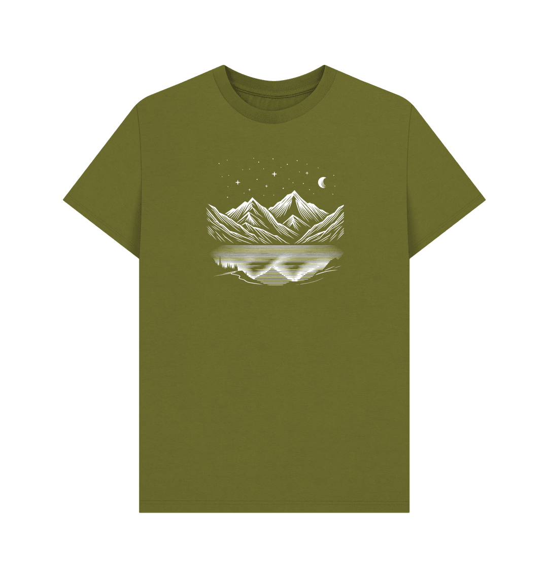 Moonlit Peaks Men's Organic T-shirts - Loom & Sprout