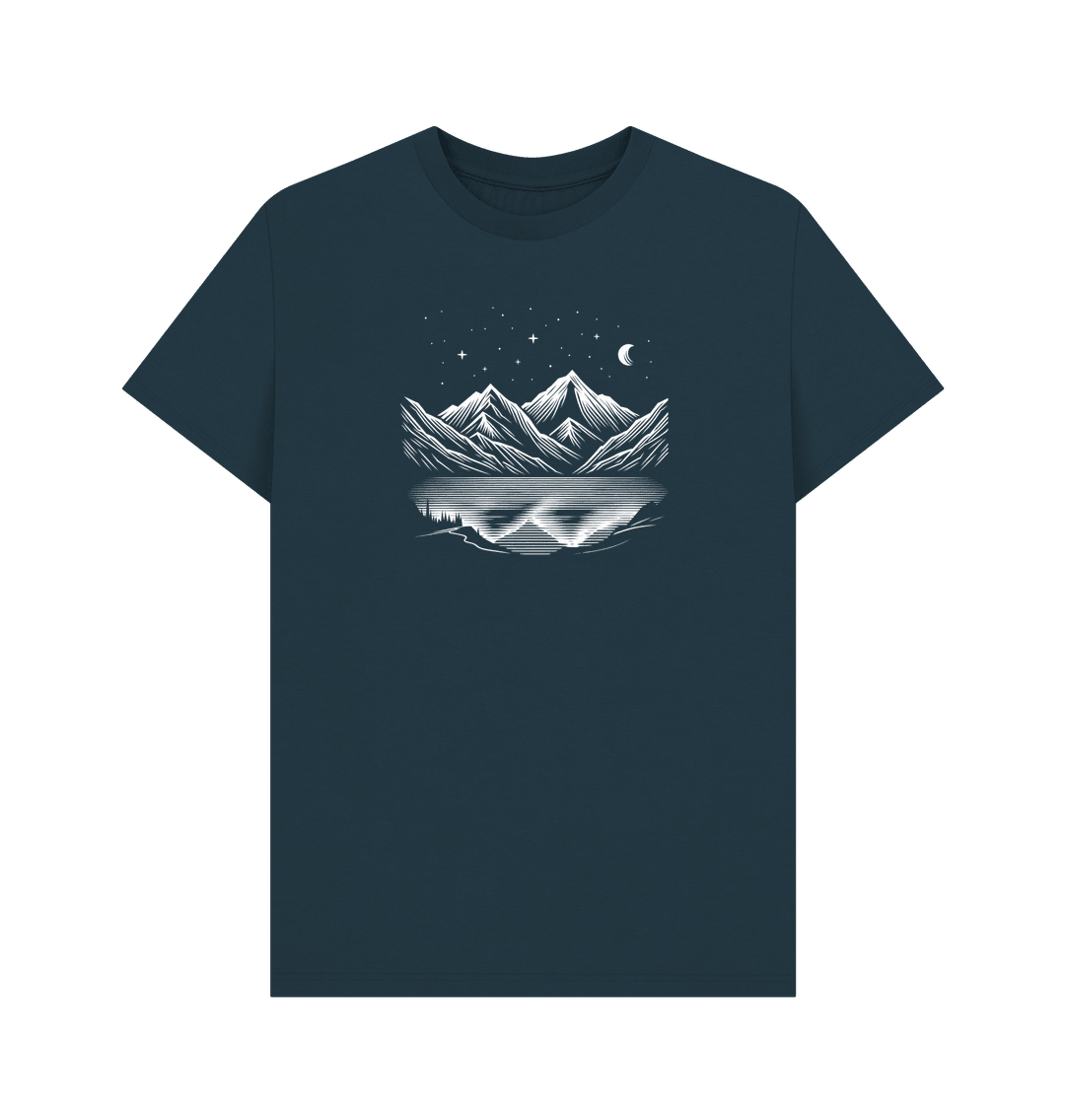 Moonlit Peaks Men's Organic T-shirts - Loom & Sprout