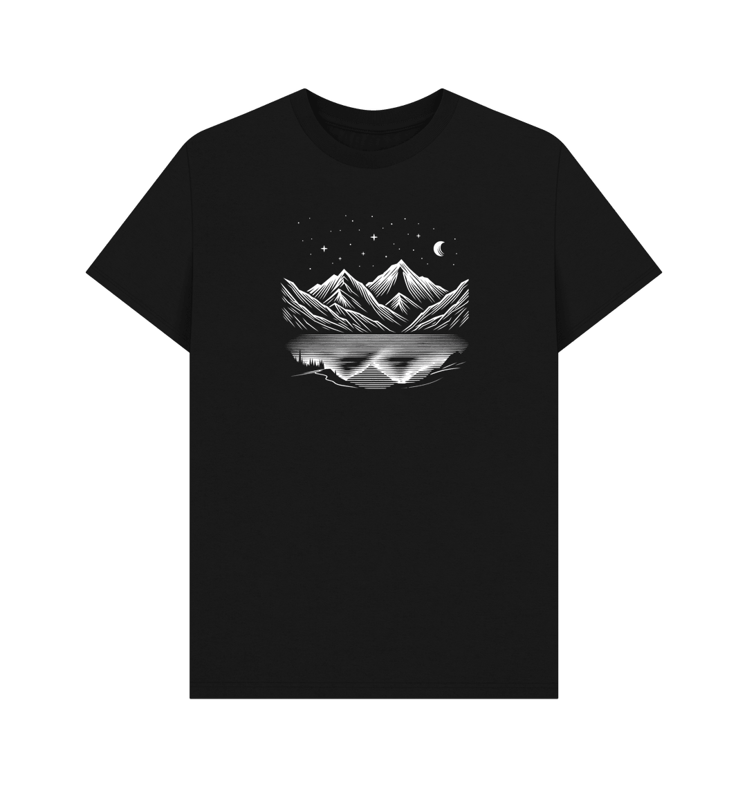Moonlit Peaks Men's Organic T-shirts - Loom & Sprout