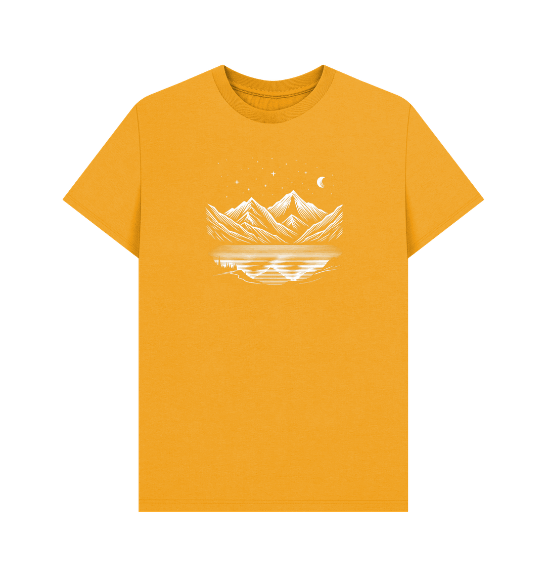 Moonlit Peaks Men's Organic T-shirts - Loom & Sprout