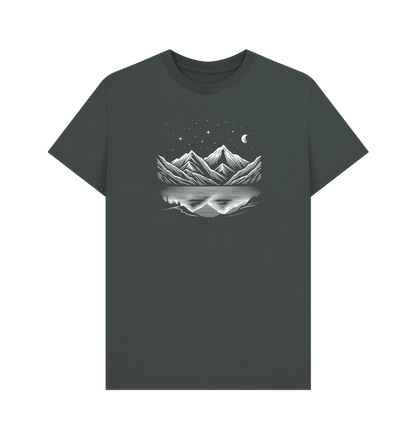 Moonlit Peaks Men's Organic T-shirts - Loom & Sprout