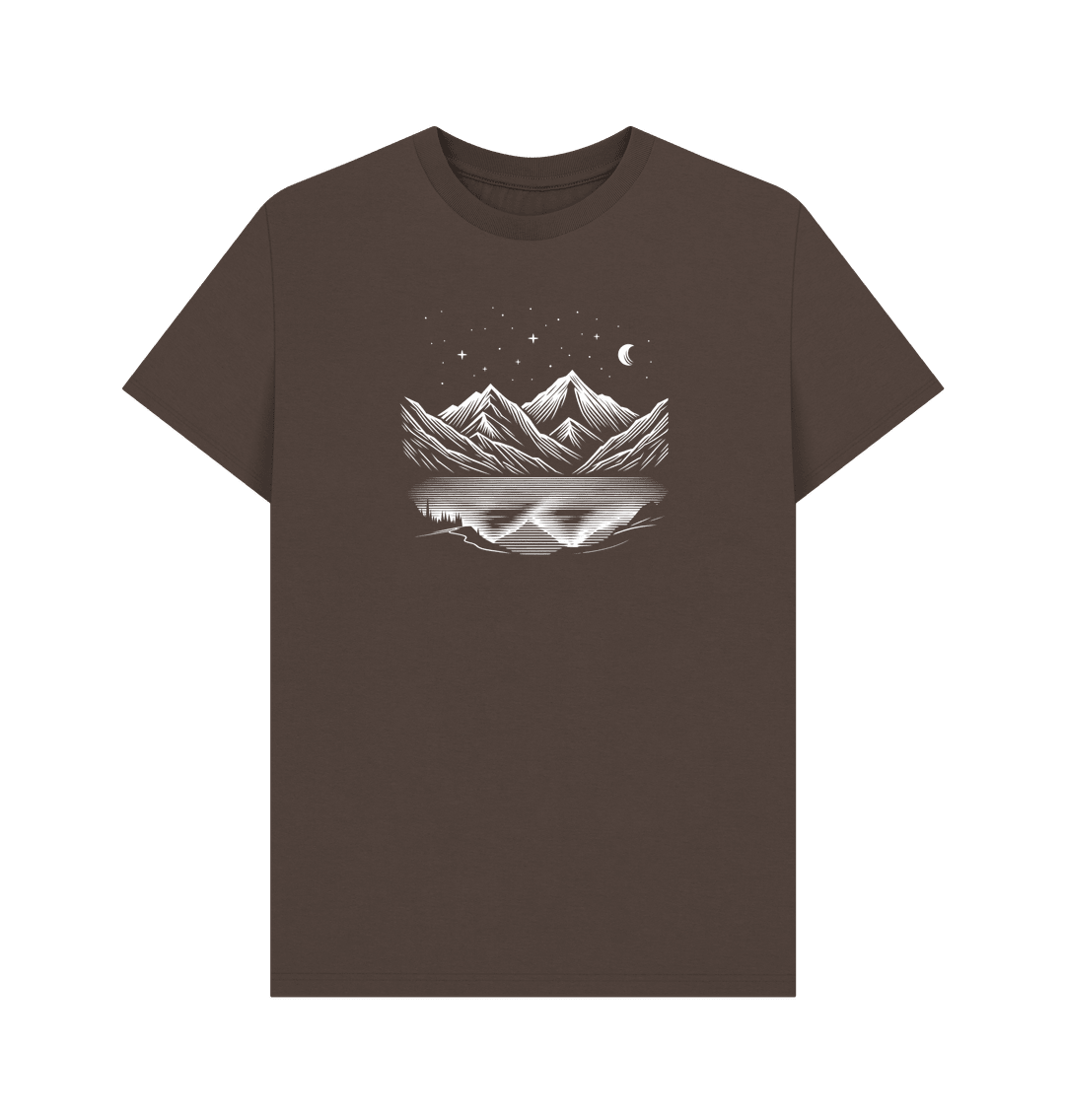 Moonlit Peaks Men's Organic T-shirts - Loom & Sprout