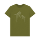 Moss Green Printed T-shirt With Two Shark Designs