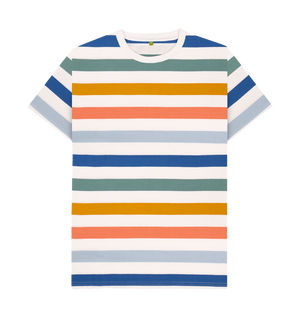 Multicolour Stripes Printed Premium T-Shirt