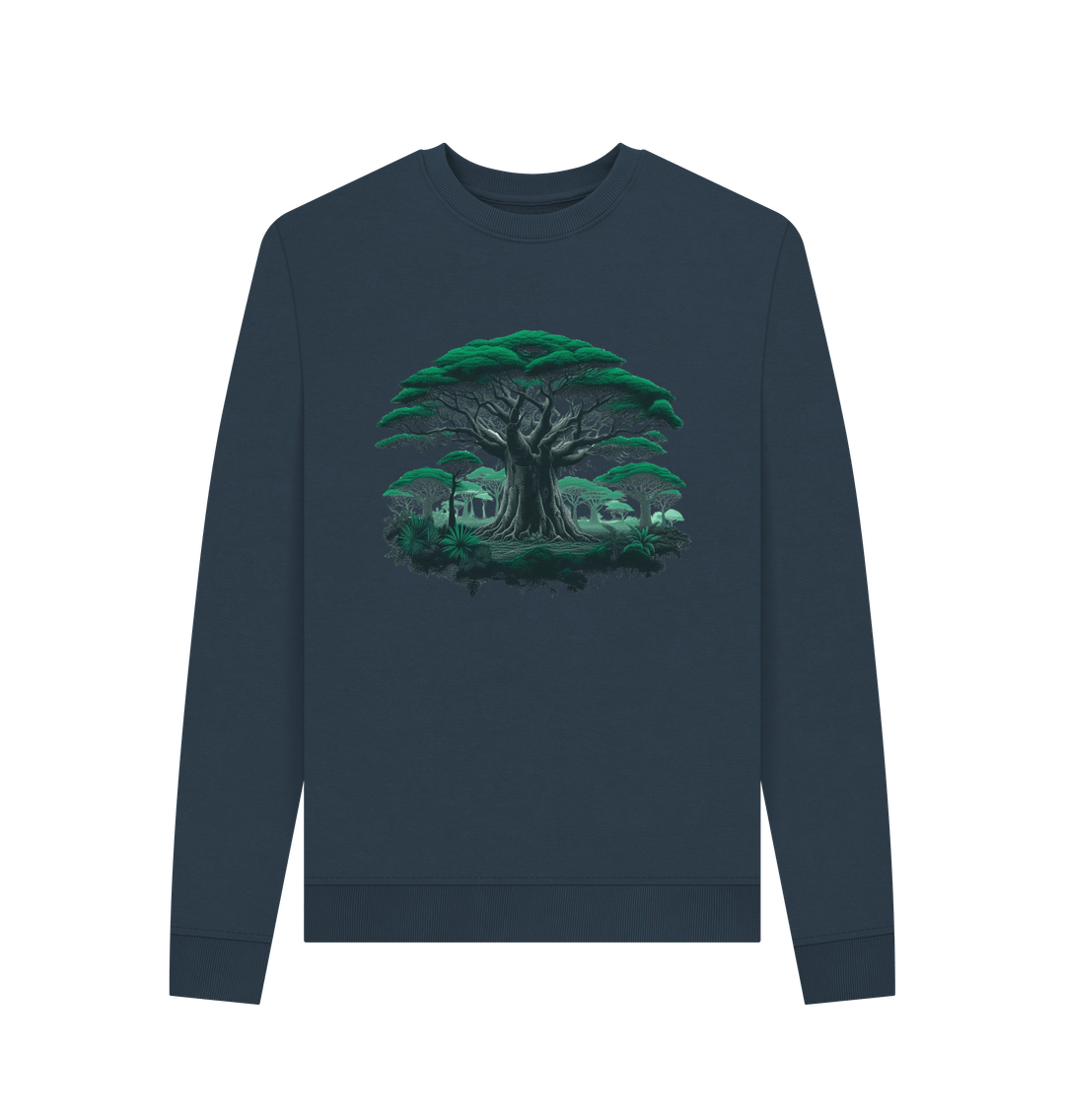 Navy Blue Printed Sweater